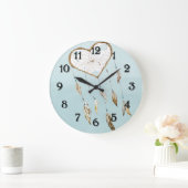 ハートの夢のキャッチャー ラージ壁時計 (ホーム)