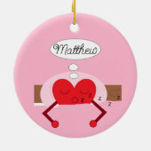 ハートの夢の色(ピンク): セラミックオーナメント (裏面)