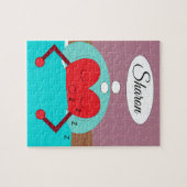 ハートの夢(紫と緑): ジグソーパズル (横)