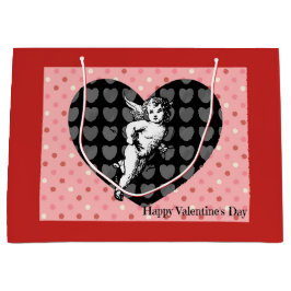 ハートの天使のギフトバッグ ラージペーパーバッグ