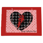 ハートの天使のギフトバッグ ラージペーパーバッグ (正面)