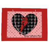 ハートの天使のギフトバッグ ラージペーパーバッグ (裏面)