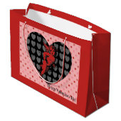 ハートの天使のギフトバッグ ラージペーパーバッグ (裏面アングル)