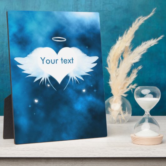 ハートの天使 ディスプレー プレート 8x10 取り付け簡単 フォトプラーク (側面)