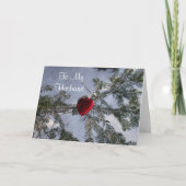 ハートの夫のバレンタインのグリーティングホリデーカー シーズンカード (正面)