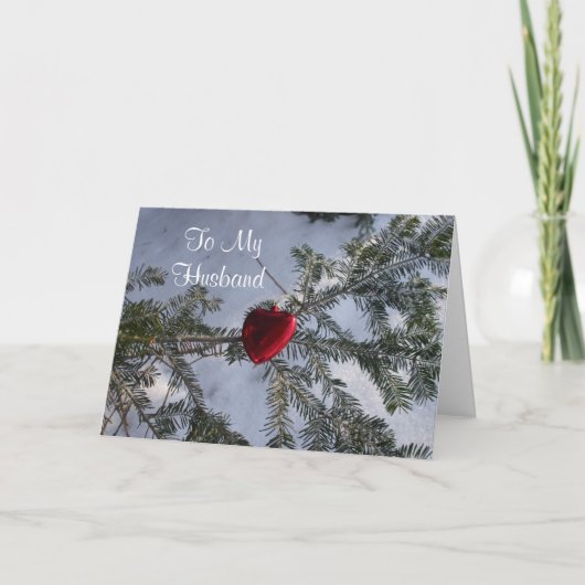 ハートの夫のバレンタインのグリーティングホリデーカー シーズンカード (正面)