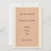 ハートの女の子 レトロ かわいい 子ども 招待状 (裏面)