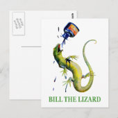 ハートの女王がビル・ザ・リザードを攻撃 ポストカード (正面/裏面)