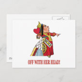 ハートの女王が怒って首をはねろと叫ぶ ポストカード (正面/裏面)