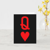 ハートの女王とハートの王のカップルマッチング カード (黄色い花)