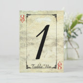 ハートの女王のウェディングテーブルナンバー 招待状 (スタンド正面)