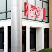 ハートの女王のブライズメイドパーティー歓迎 横断幕 (ビルの外側)