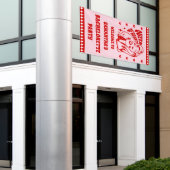 ハートの女王の独身最後のパーティー歓迎 横断幕 (ビルの外側)