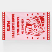 ハートの女王の独身最後のパーティー歓迎 横断幕 (横)