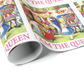 ハートの女王はアリスを言います、"私は女王です! " ラッピングペーパー (ロールコーナー)