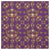 ハートの女王はティアラの王室のな紫色の生地を戴冠させます ファブリック (見本)