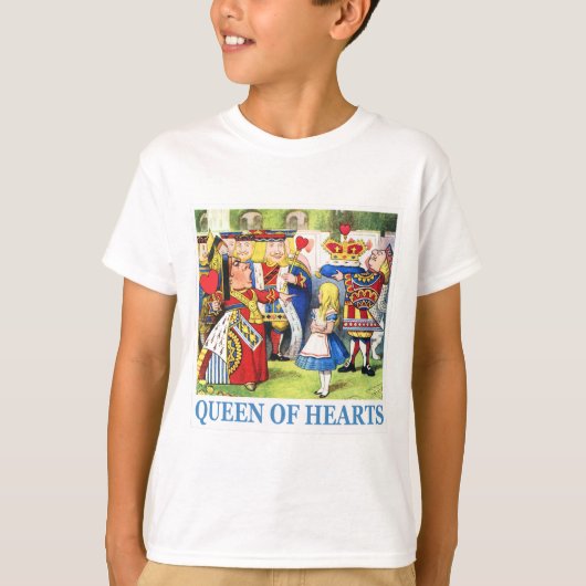 ハートの女王は不思議の国のアリスに会います Tシャツ (正面)