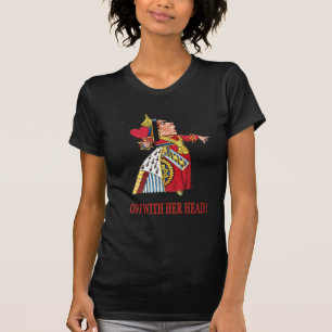 ハートの女王は彼女の頭部によって叫びます Tシャツ