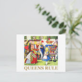 ハートの女王は、"クイーンズの規則！"と言う。 ポストカード (スタンド正面)