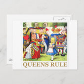 ハートの女王は、"クイーンズの規則！"と言う。 ポストカード (正面/裏面)