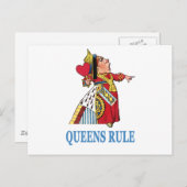 ハートの女王は「クイーンズ・ルール！」と宣言する。 ポストカード (正面/裏面)