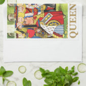 ハートの女王は、"女王の規則言います! " キッチンタオル (折り畳み)