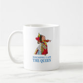 ハートの女王は「私が女王だから」と言う コーヒーマグカップ (左)