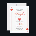 ハートの女王カジノトランプ 21歳の誕生日 招待状<br><div class="desc">このハートの女王カジノトランプ 21歳の誕生日招待状であなたの誕生日をお祝いしましょう。このデザインは、真っ赤なハートのエースを赤と白と黒の色でフィーチャーした21歳の誕生日招待状です。</div>