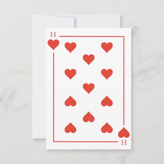 ハートの女王カジノトランプ 71歳の誕生日 招待状 (裏面)