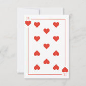 ハートの女王カジノトランプ 98歳の誕生日 招待状 (裏面)