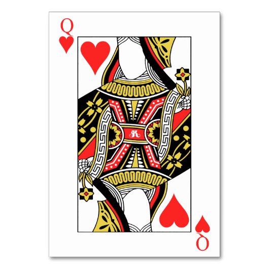 ハートの女王-あなたのイメージを加えて下さい テーブルナンバー (正面)