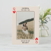 ハートの女王 カスタム写真バレンタイン シーズンカード (スタンド正面)