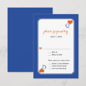 ハートの女王 トランプ 結婚式 出席案内 招待状 (正面/裏面)