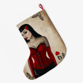 ハートの女王 ラージクリスマスストッキング (裏面 (吊り時))