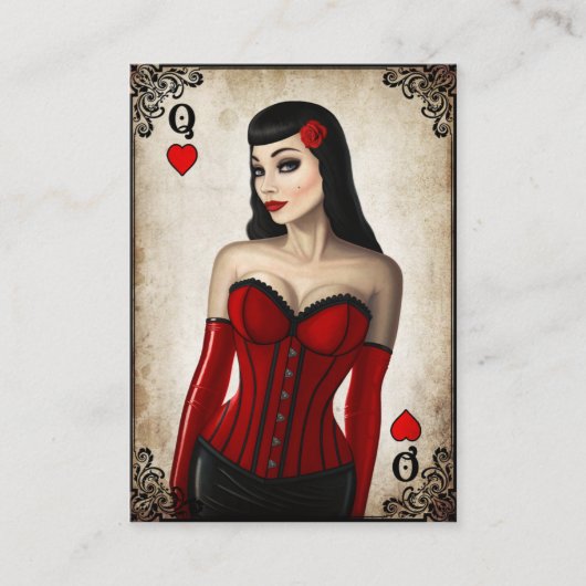ハートの女王-名刺 名刺 (正面)