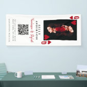 ハートの女王 女性 フォト QR コード ヘアデザイナー 横断幕 (トレードショー)