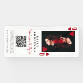 ハートの女王 女性 フォト QR コード ヘアデザイナー 横断幕 (横)