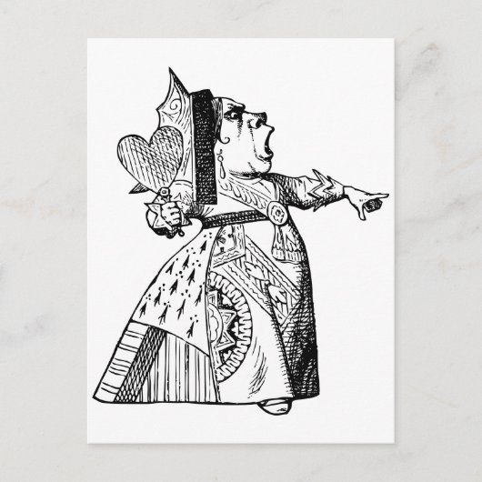 ハートの女王 – 彼女の頭でオフ！ ポストカード (正面)