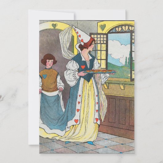 ハートの女王、彼女はタルトを作った 招待状 (正面)