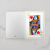 ハートの女王 箔グリーティングカード (外側レイダウン)