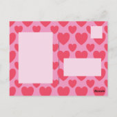 ハートの妖精の誕生日写真招待状 ポストカード (裏面)