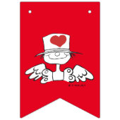 "ハートの妖精"ピンクのハッピーバースデーバンティングフラグ バンティングフラッグ (第1の旗)