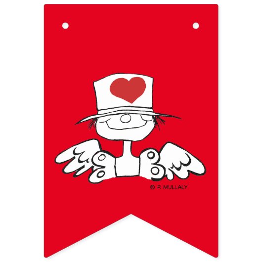 "ハートの妖精"ピンクのハッピーバースデーバンティングフラグ バンティングフラッグ (第1の旗)