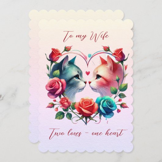 ハートの妻 バレンタインデー シーズンカード (正面/裏面)