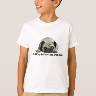 ハートの子供のユニセックスなワイシャツのパグのピエロ Tシャツ