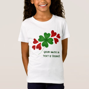 ハートの子供を持つシャムロック Tシャツ