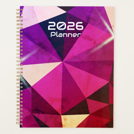 ハートの宝石 2026年 紫色のプランナー プランナー手帳 (正面)