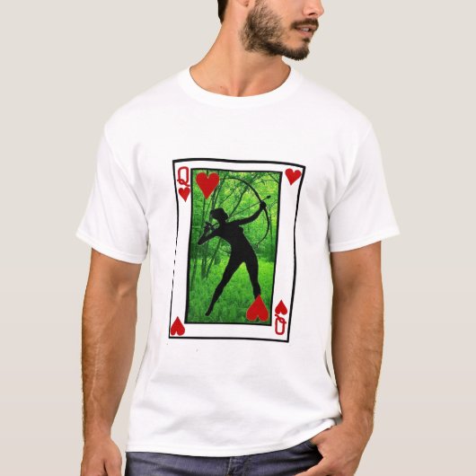 ハートの射手のシックな女王 Tシャツ (正面)