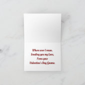 ハートの小人 バレンタインデーのグリーティングカード シーズンカード (内部)