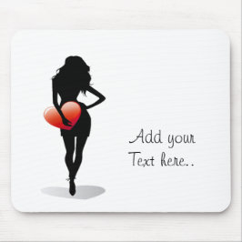 ハートの少女 マウスパッド